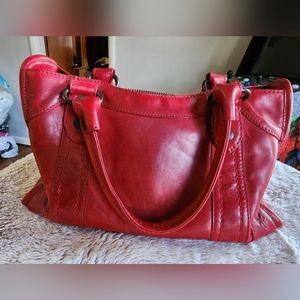Frye womens Melissa satchel red leather